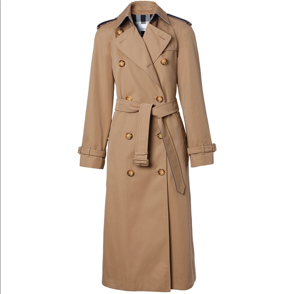 Burberry Waterloo Trench Camel w/ Denim Interior Accents LNC